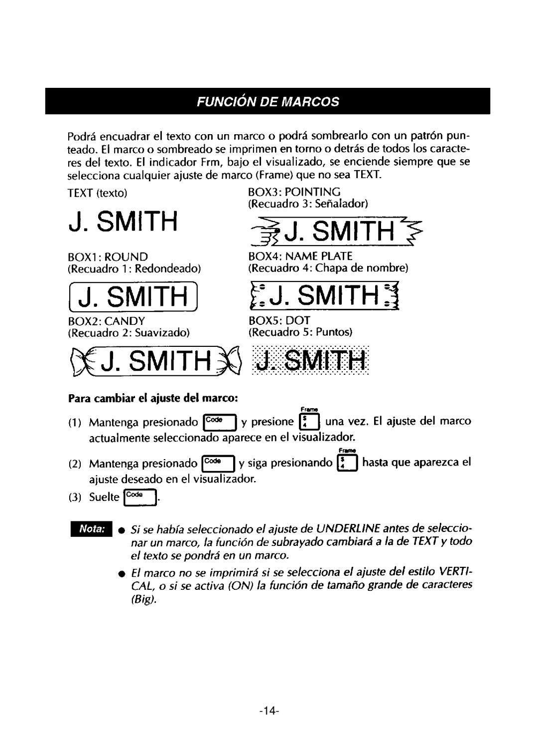 Brother PT-310 manual 