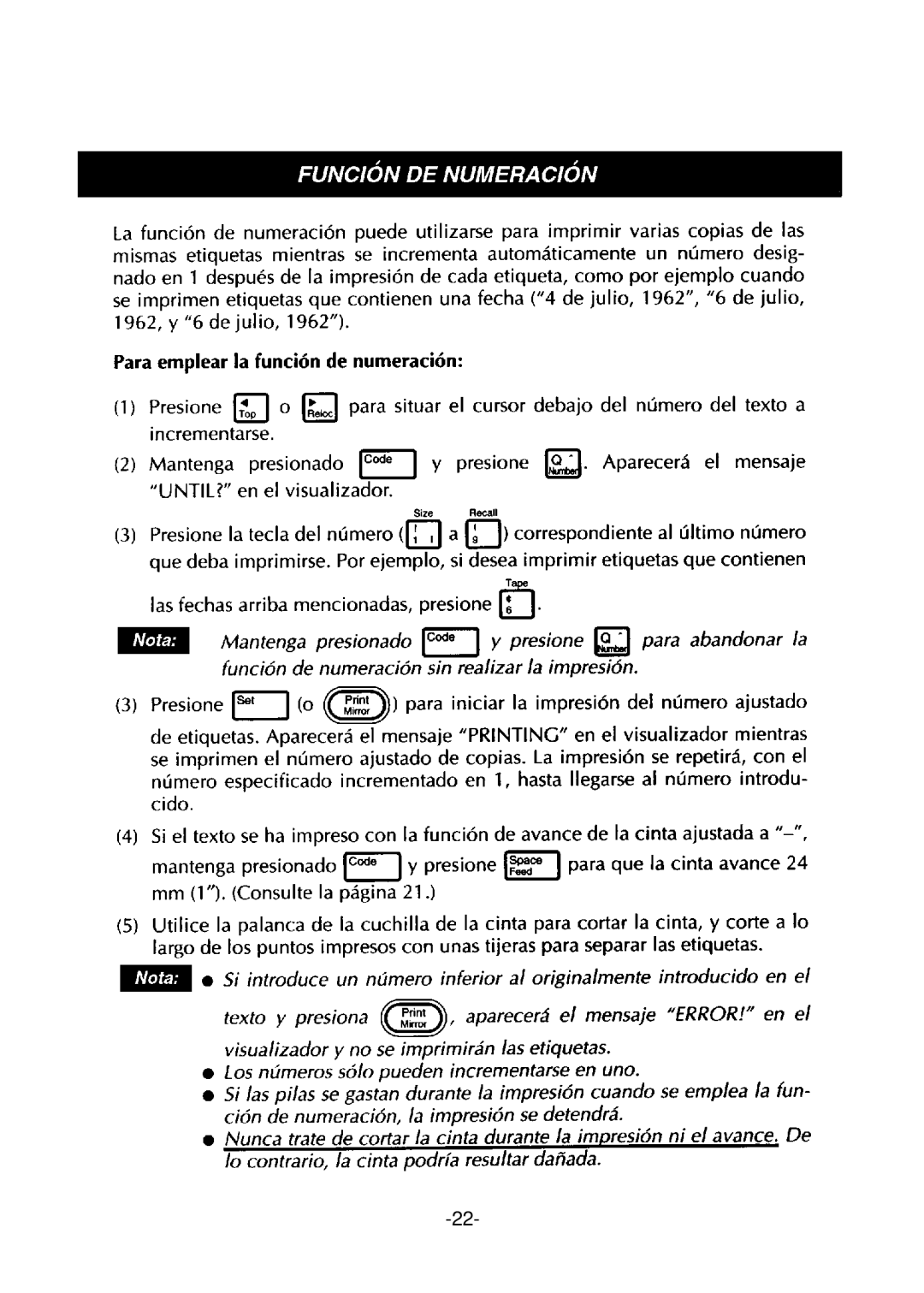 Brother PT-310 manual 