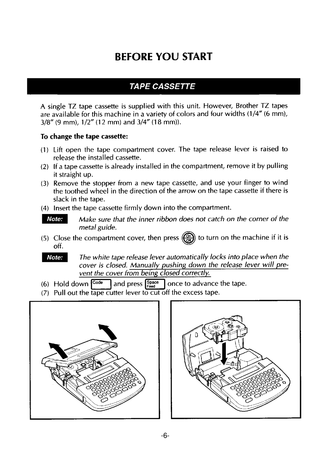 Brother PT-310 manual 