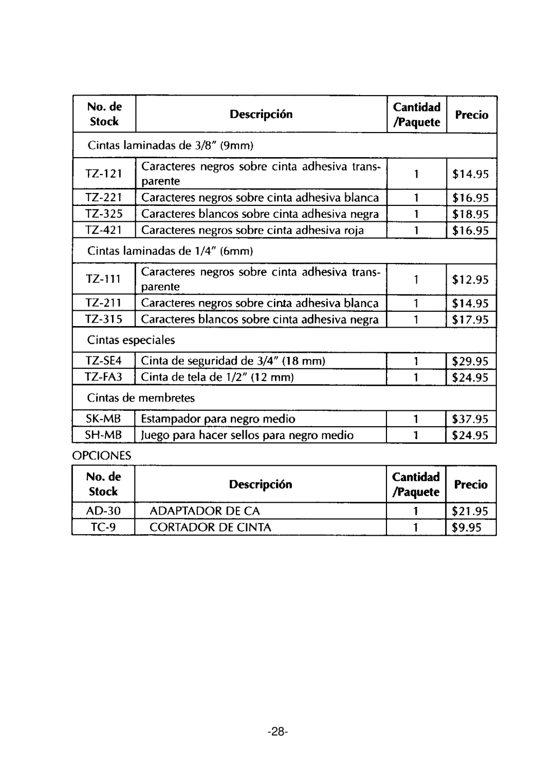 Brother PT-310 manual 
