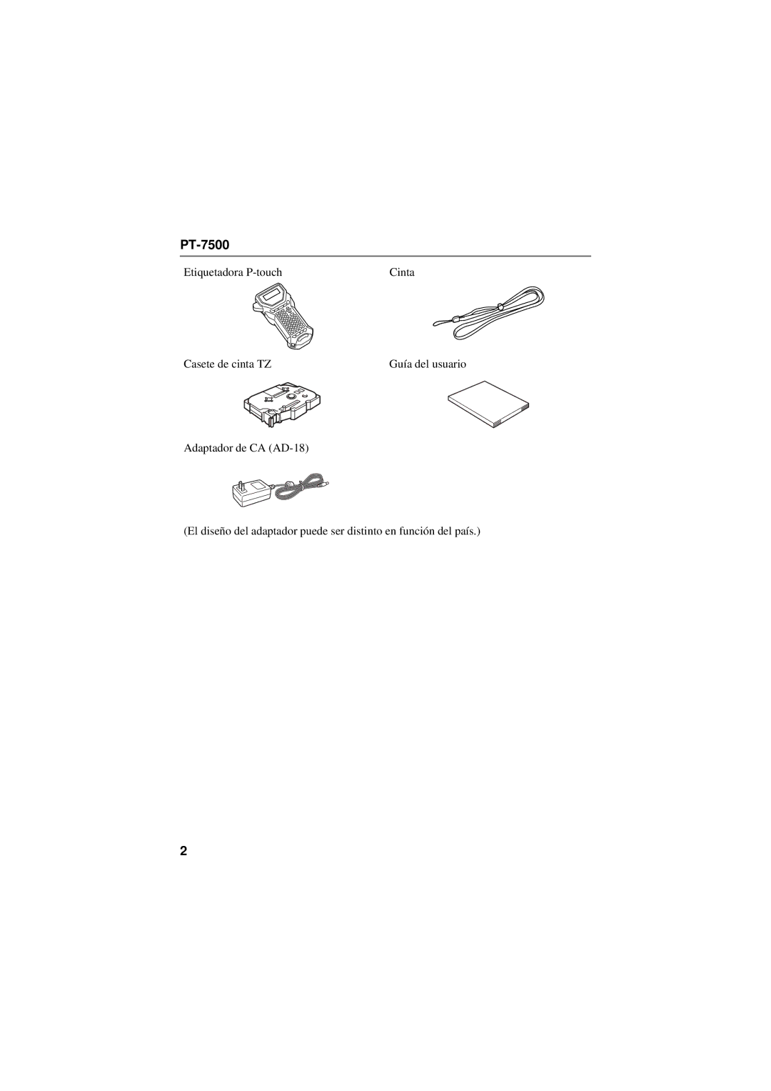 Brother PT-7500, PT-7600 manual 