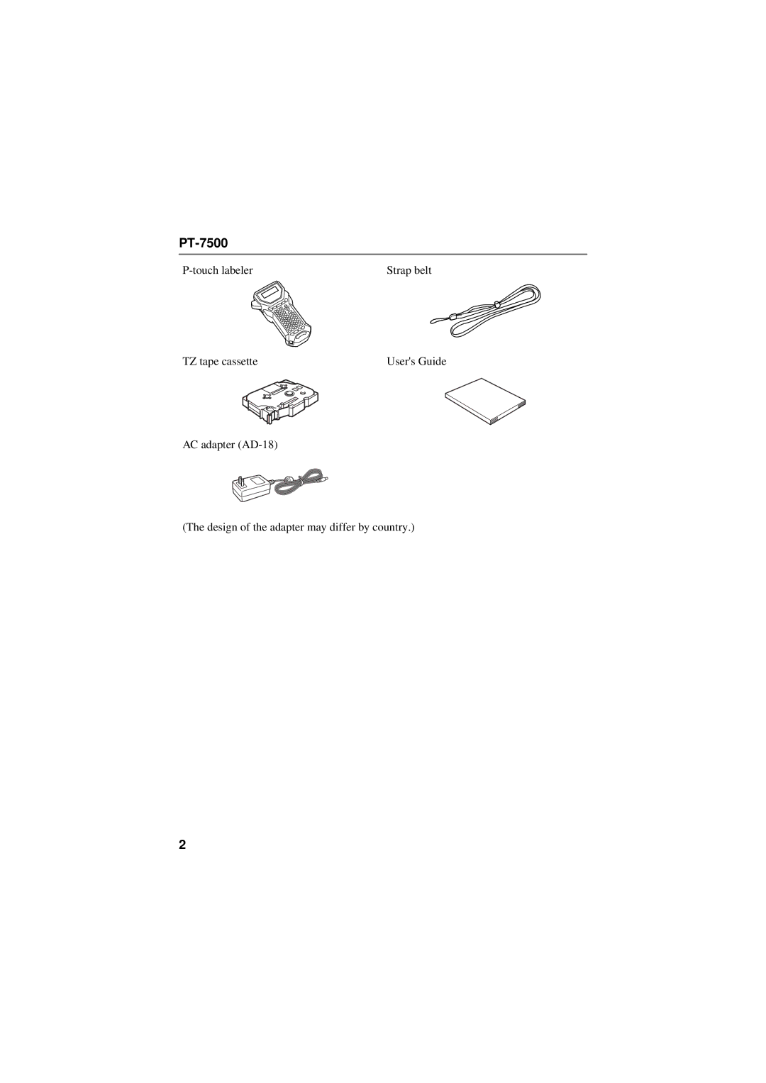 Brother PT-7500, PT-7600 manual 