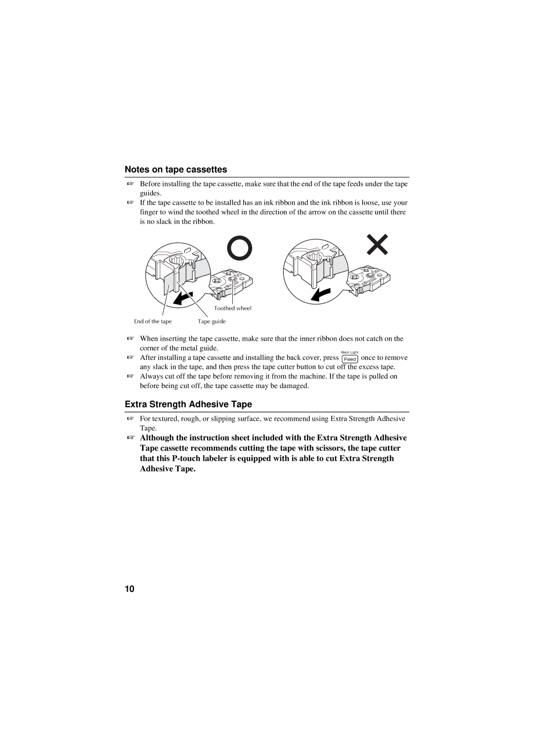 Brother PT-7500, PT-7600 manual Extra Strength Adhesive Tape 