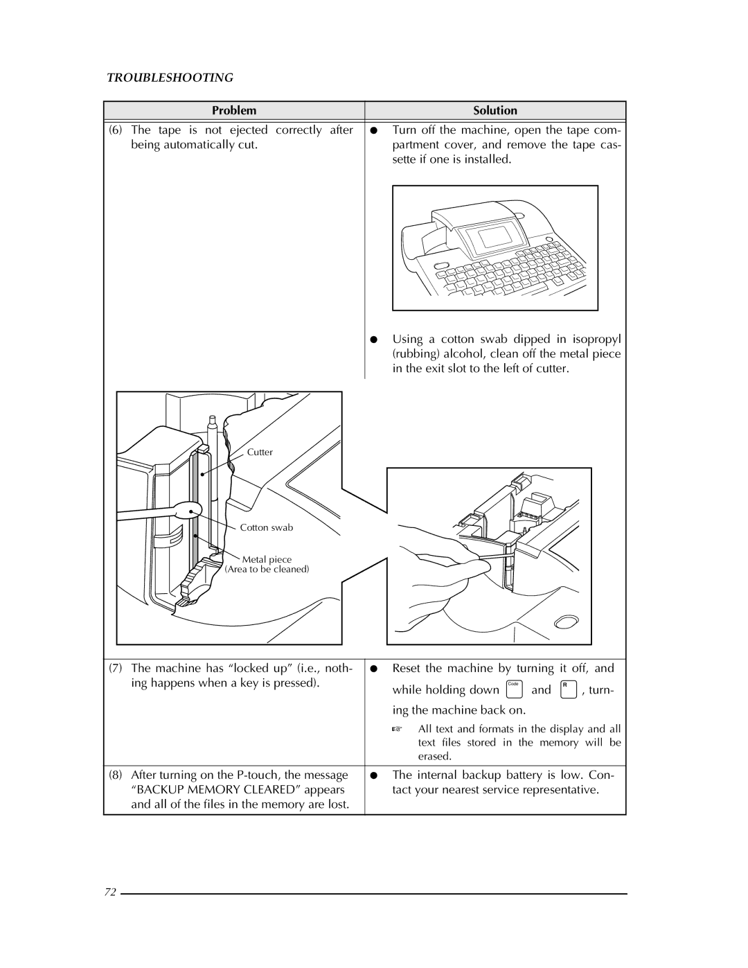 Brother PT-9400 manual All text and formats in the display and all 