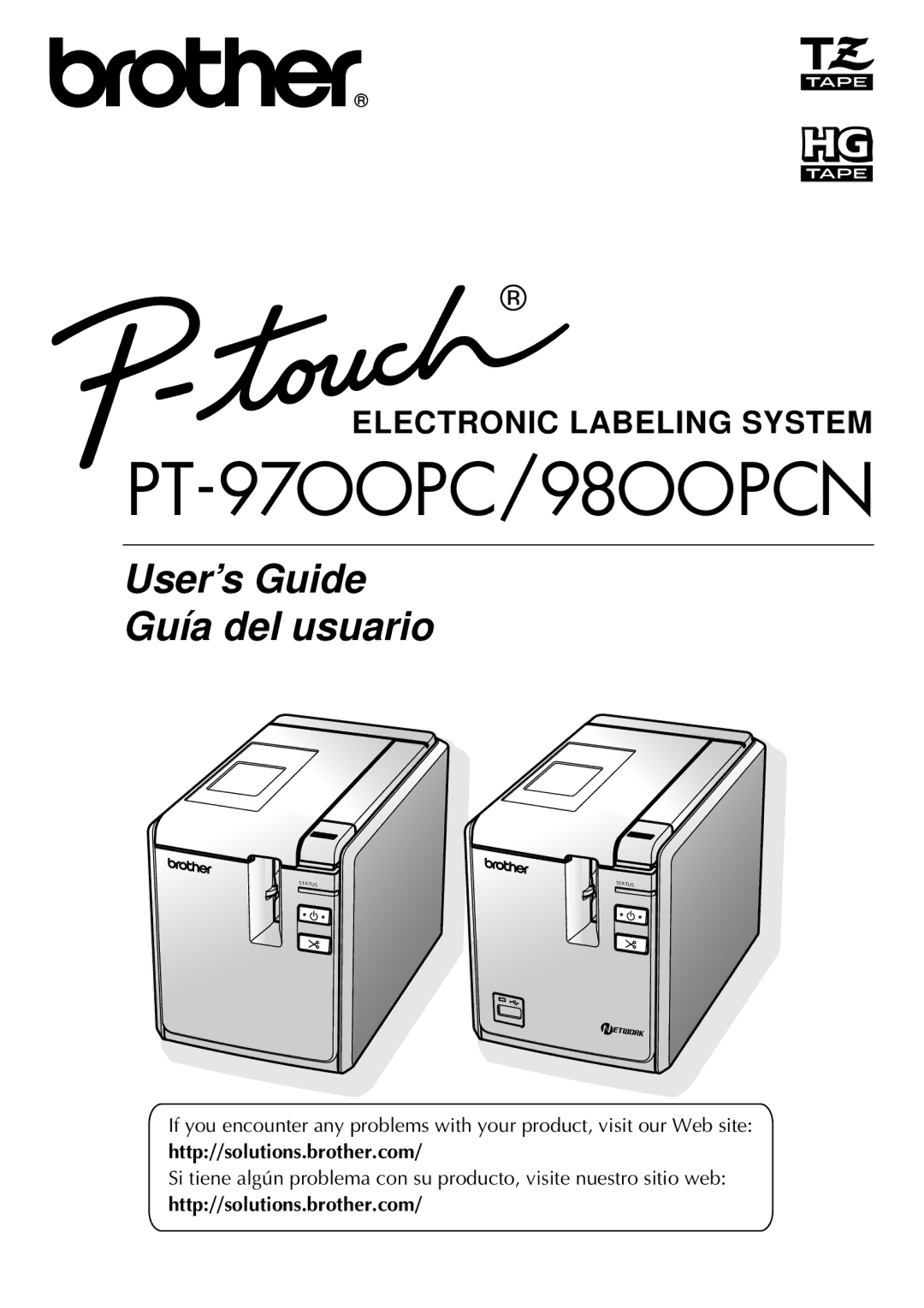 Brother manual PT-97OOPC/98OOPCN, Http//solutions.brother.com 