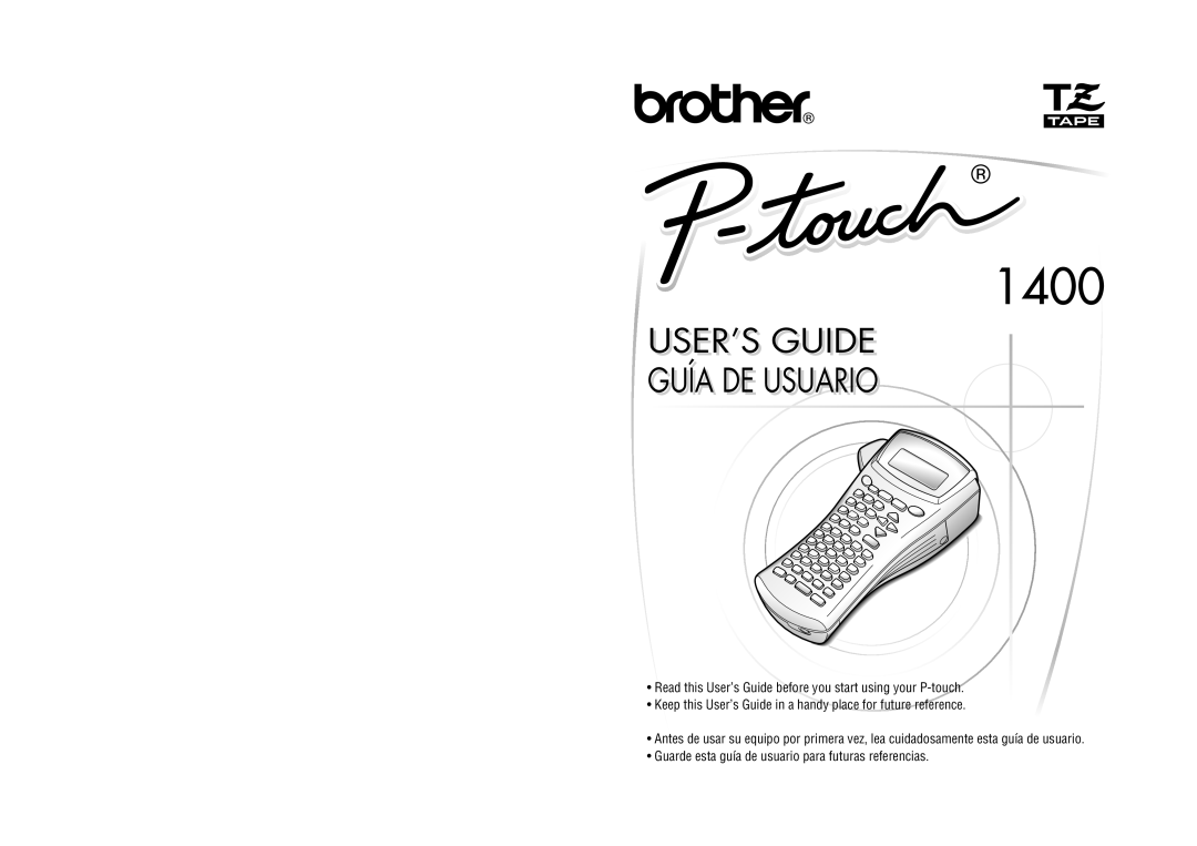 Brother PT Series manual 1400 