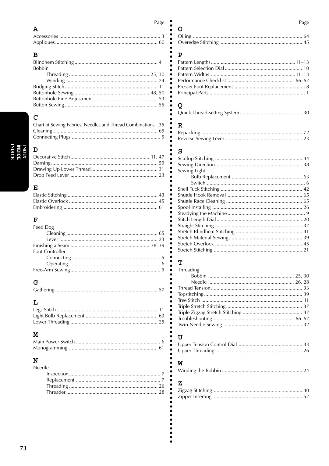 Brother PX-200 instruction manual Bobbin Threading Winding Bridging Stitch Buttonhole Sewing 