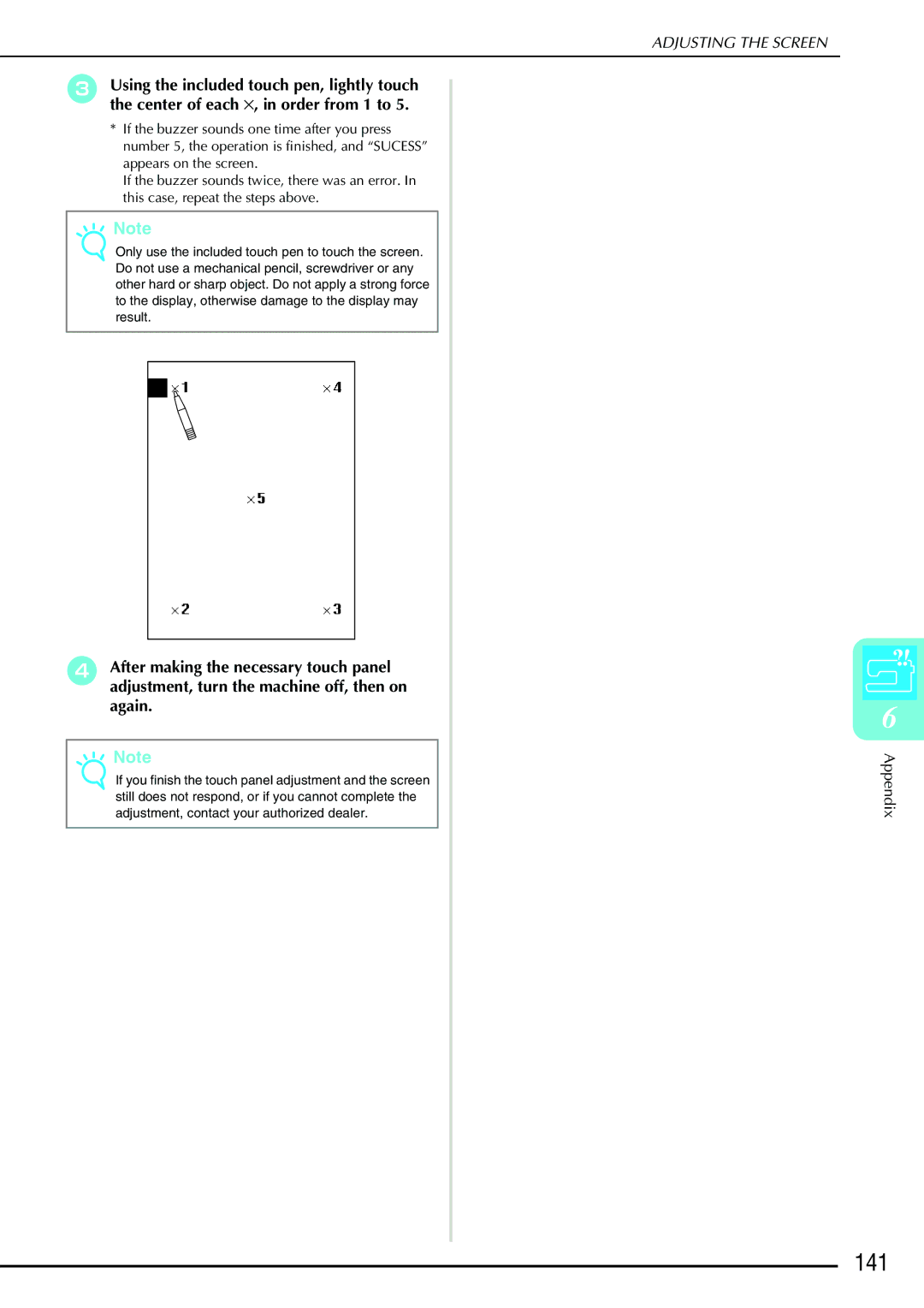 Brother QC 1000 operation manual 141 