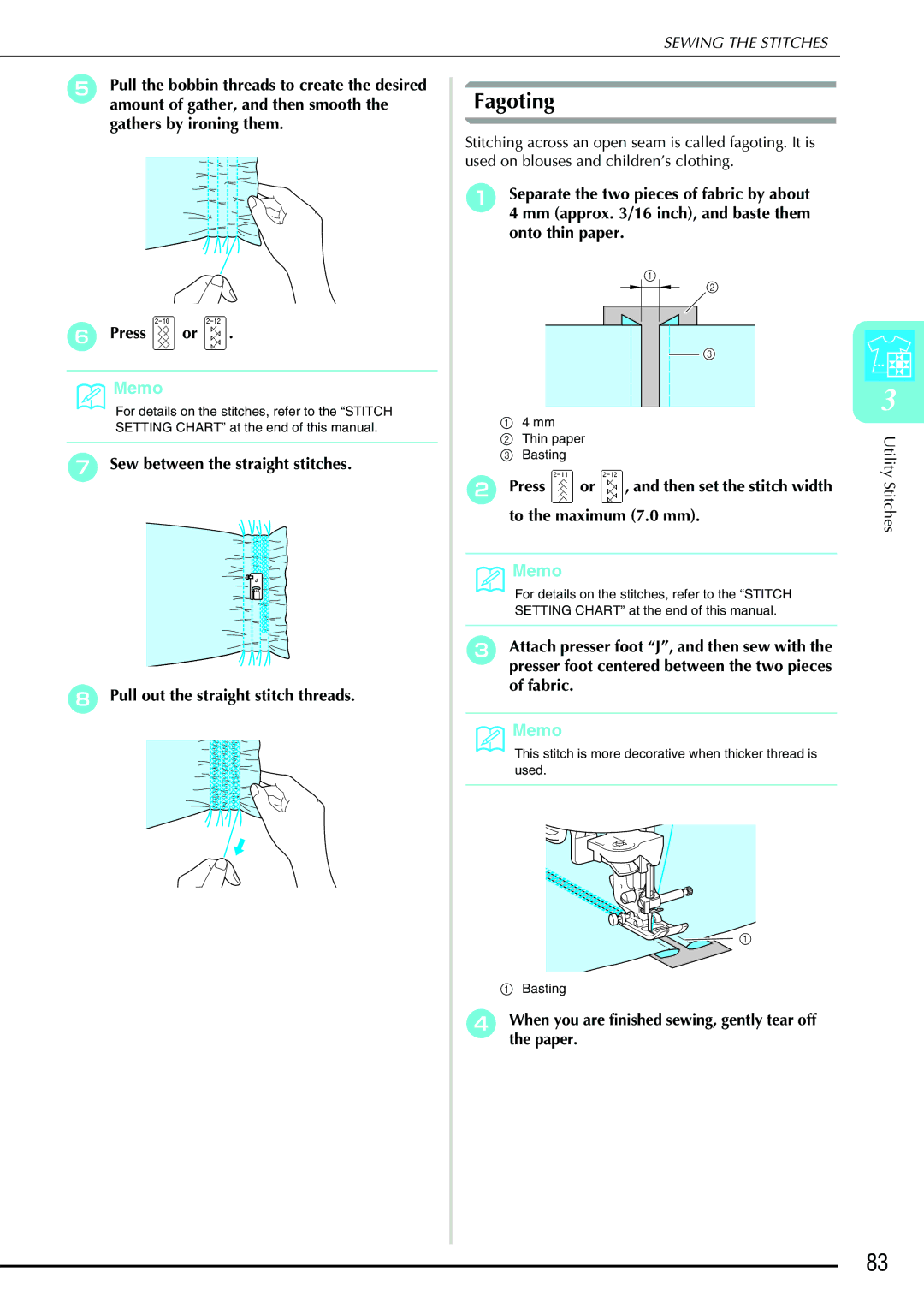 Brother QC 1000 operation manual Fagoting 