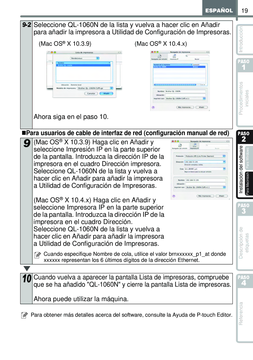 Brother QL-1050N manual Ahora puede utilizar la máquina 