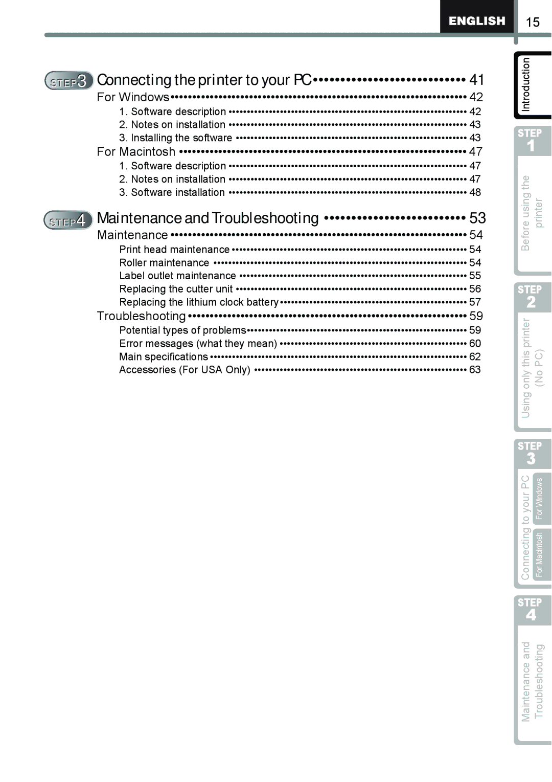 Brother QL-650TD manual For Windows, For Macintosh, Maintenance, Troubleshooting 