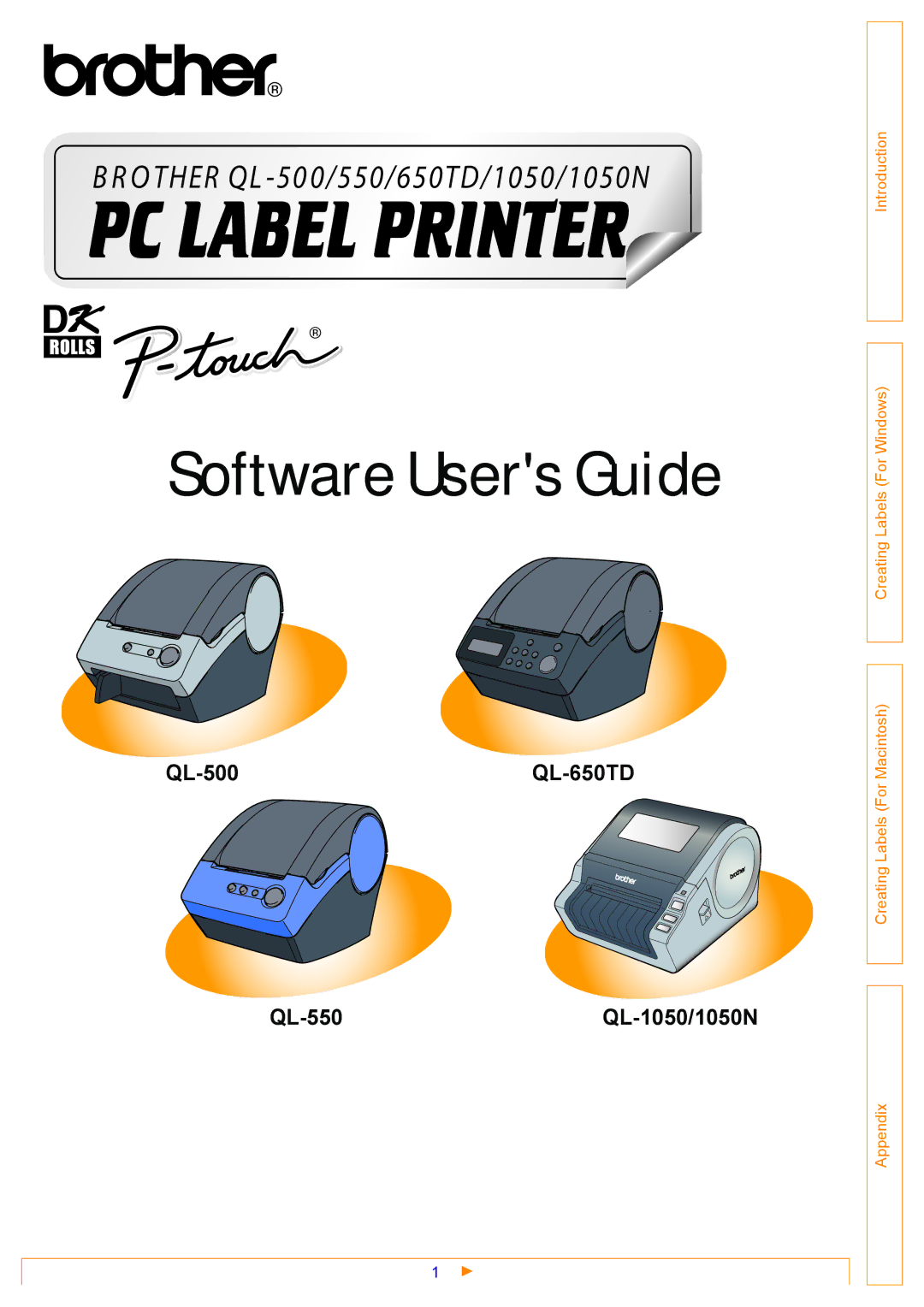 Brother QL500 manual Software Users Guide 