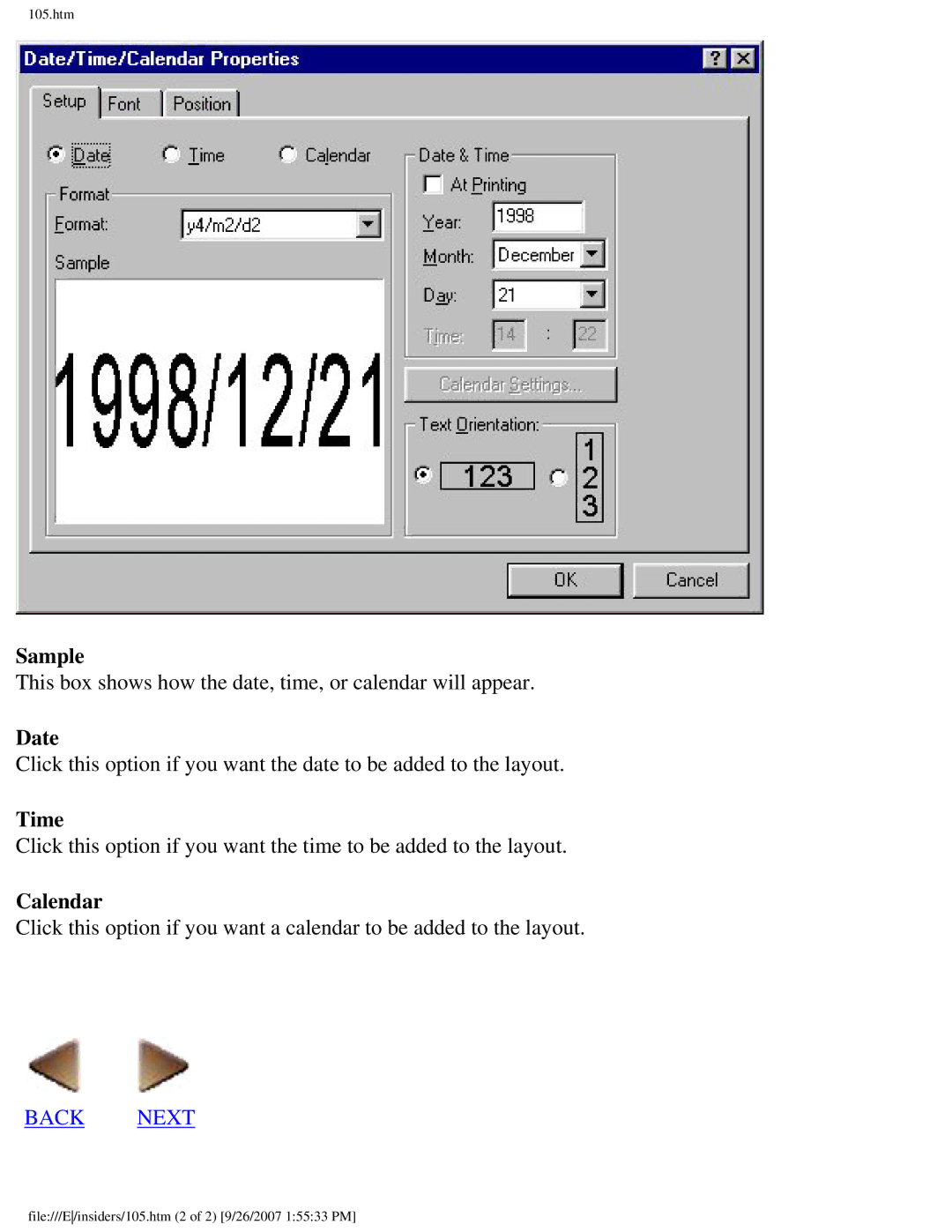 Brother SC-2000 manual Date, Time, Calendar 