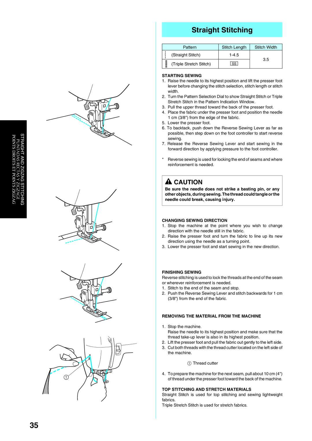 Brother Sewing Manching manual Straight Stitching 