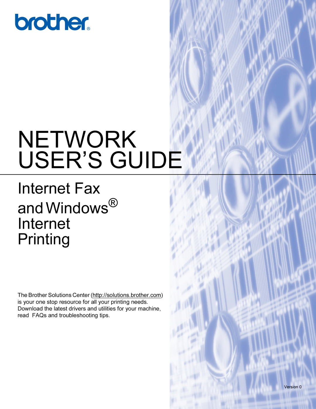 Brother SHB6102 manual Network USER’S Guide 