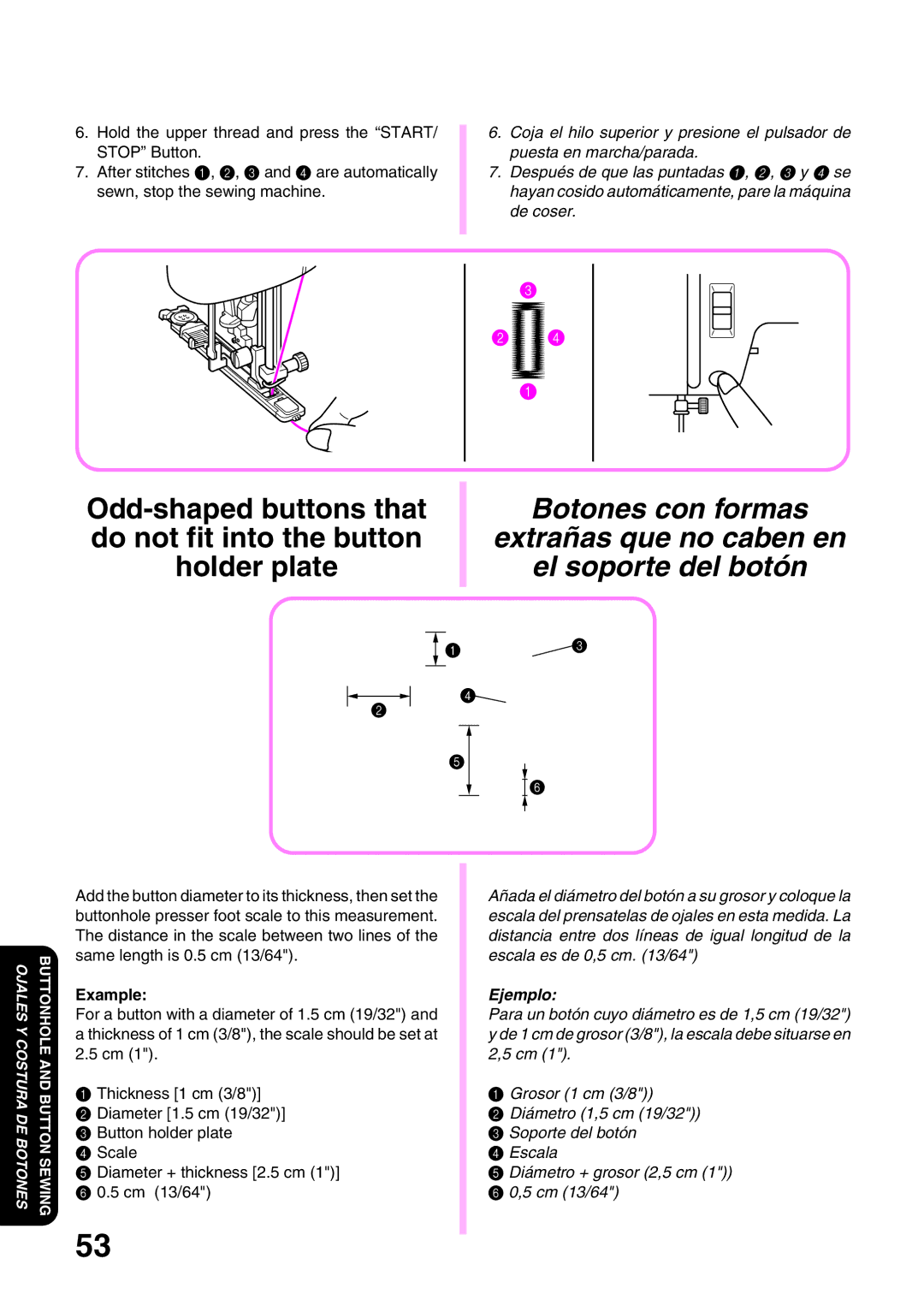 Brother PS-2200, STAR 140E, STAR 130E, STAR 120E, PS-2500, PS-2300, PS-2400 operation manual Example, Ejemplo 