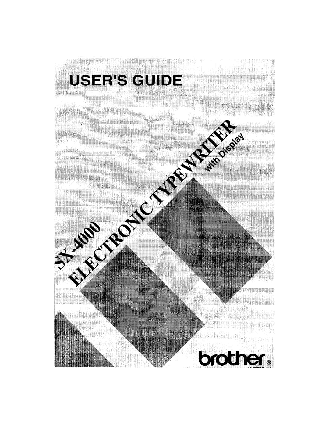 Brother SX-4000 manual 