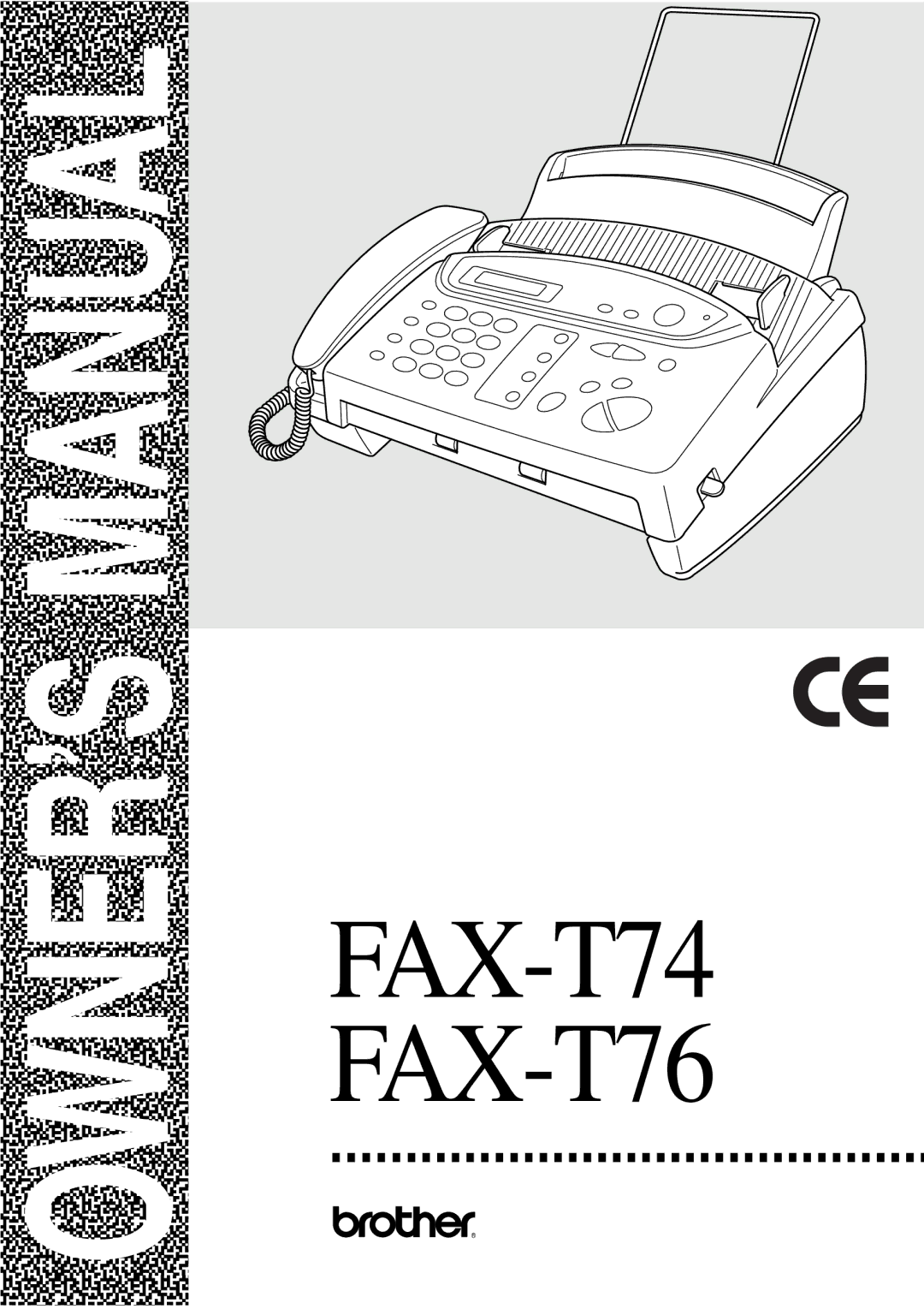 Brother owner manual FAX-T74 FAX-T76 