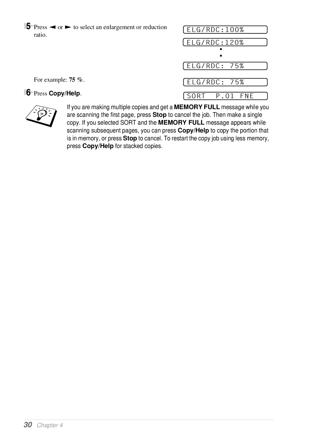 Brother T74, T76 owner manual ELG/RDC100% 