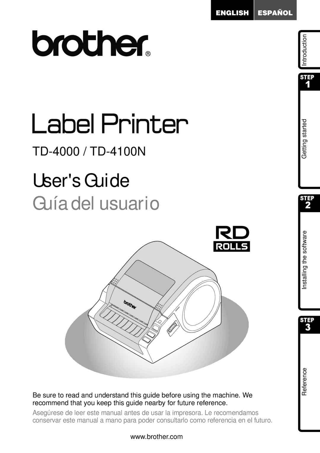 Brother TD4100N, TD4000 manual Guía del usuario 