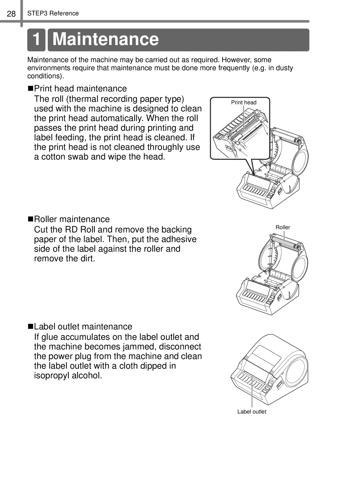 Brother TD4000, TD4100N manual Maintenance 