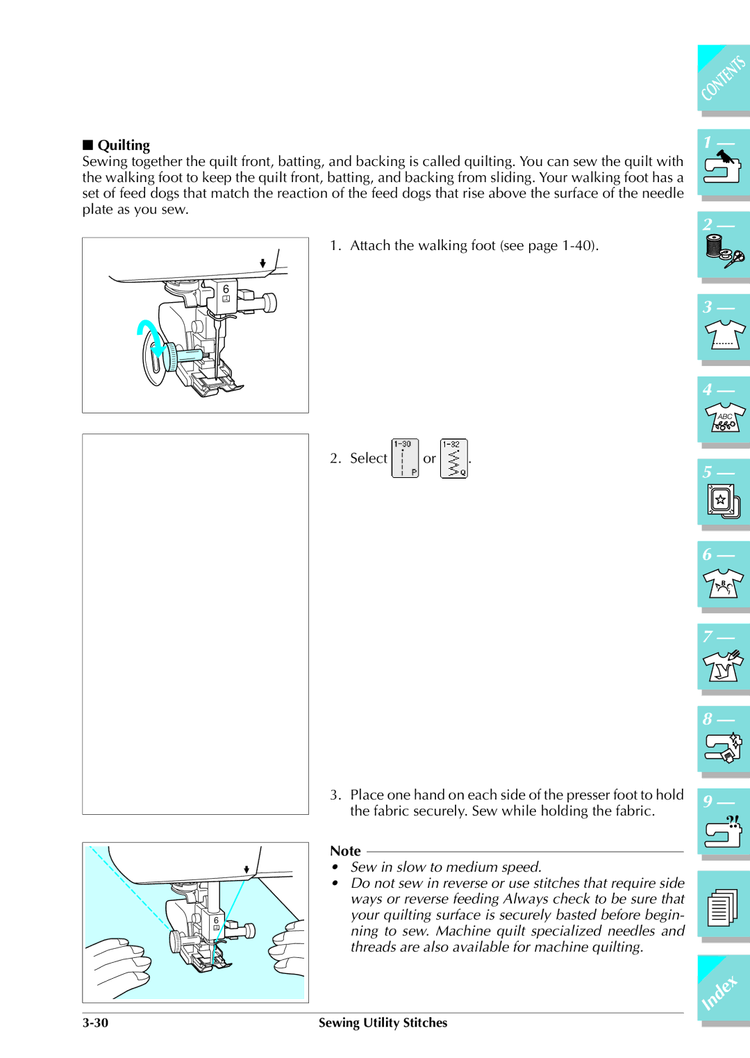 Brother ULT 2003D manual Index 