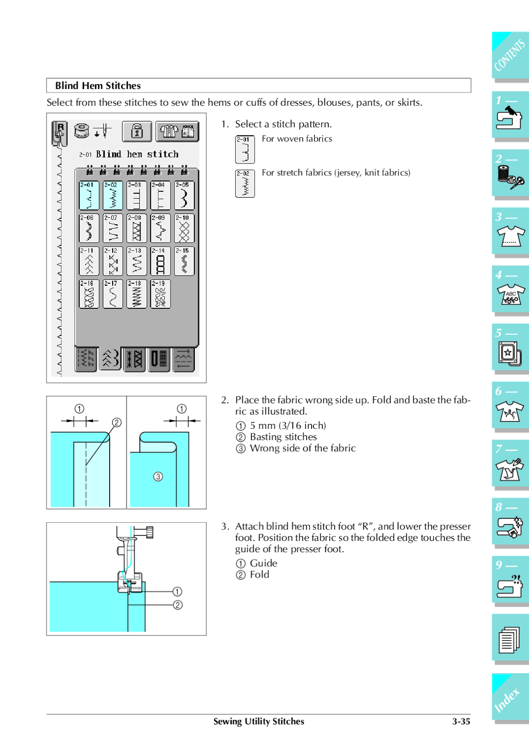 Brother ULT 2003D manual Blind Hem Stitches 