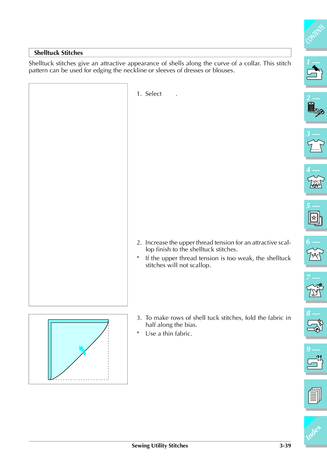 Brother ULT 2003D manual Shelltuck Stitches 