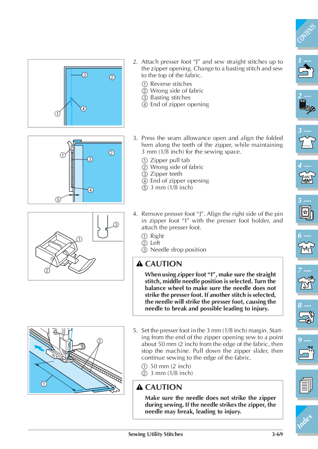 Brother ULT 2003D manual Index 