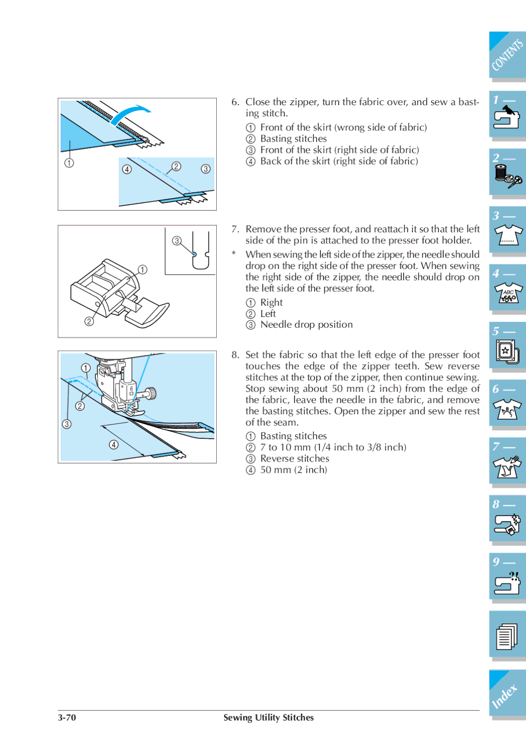 Brother ULT 2003D manual Index 