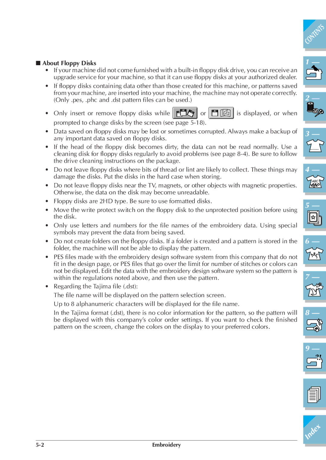 Brother ULT 2003D manual About Floppy Disks 