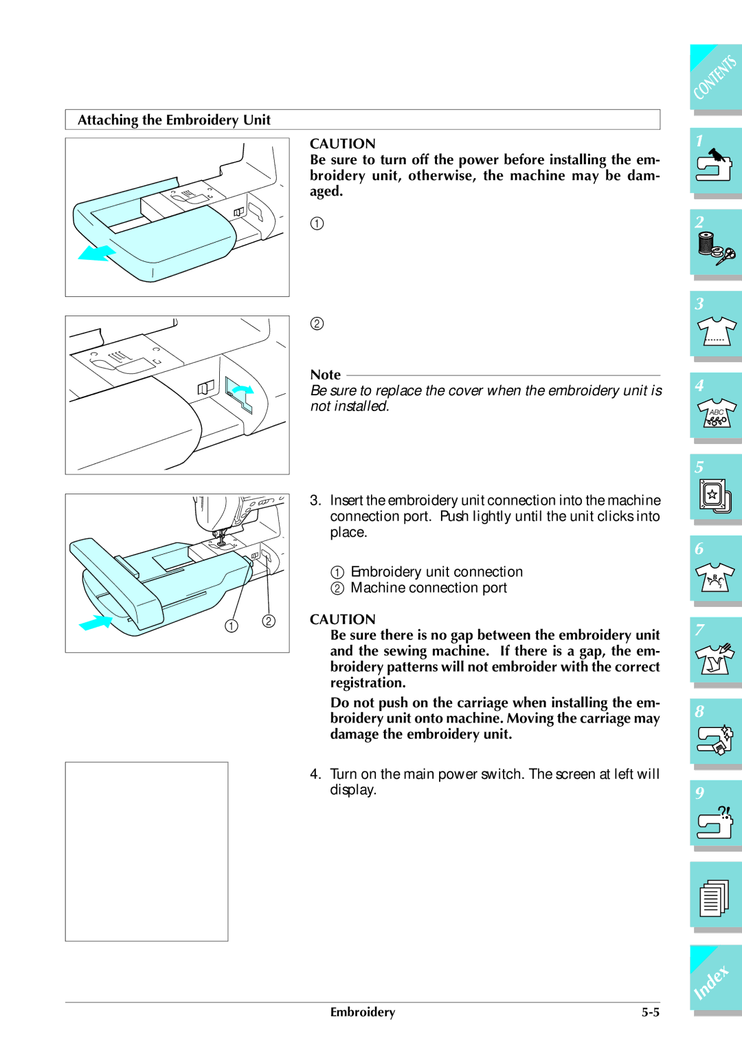 Brother ULT 2003D manual Index 