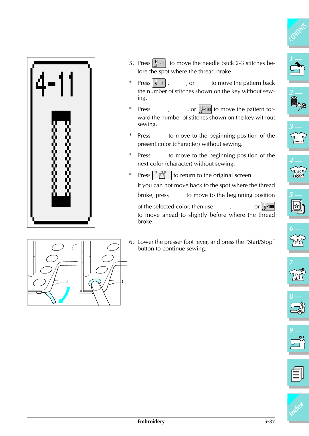 Brother ULT 2003D manual Index 