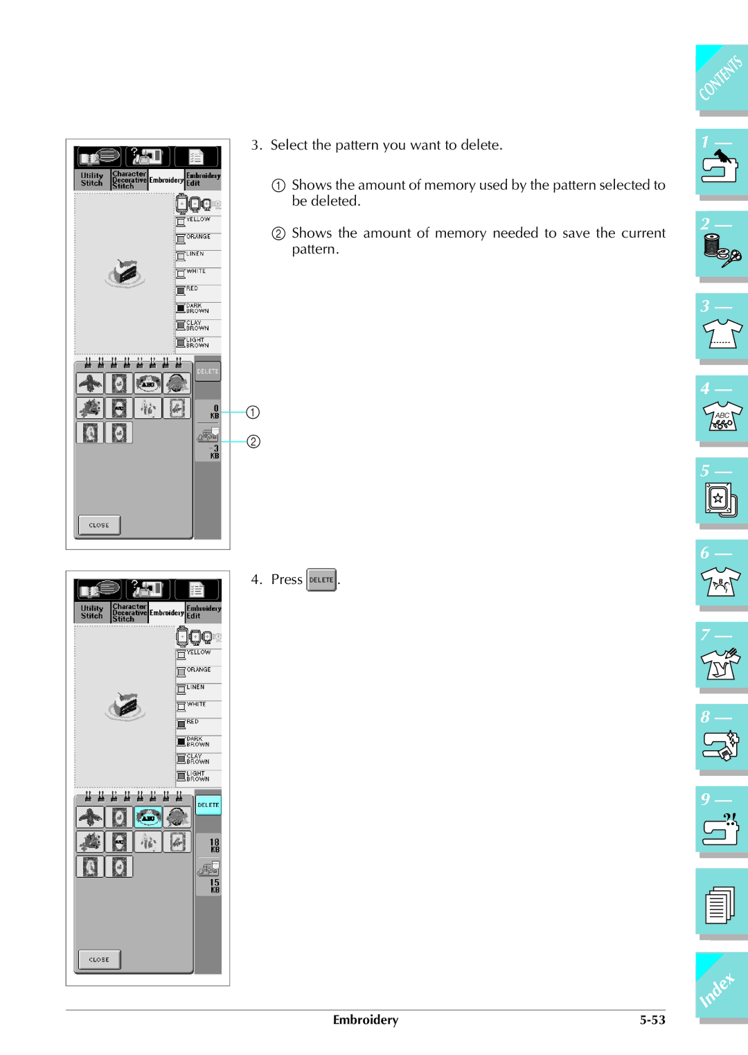 Brother ULT 2003D manual Index 