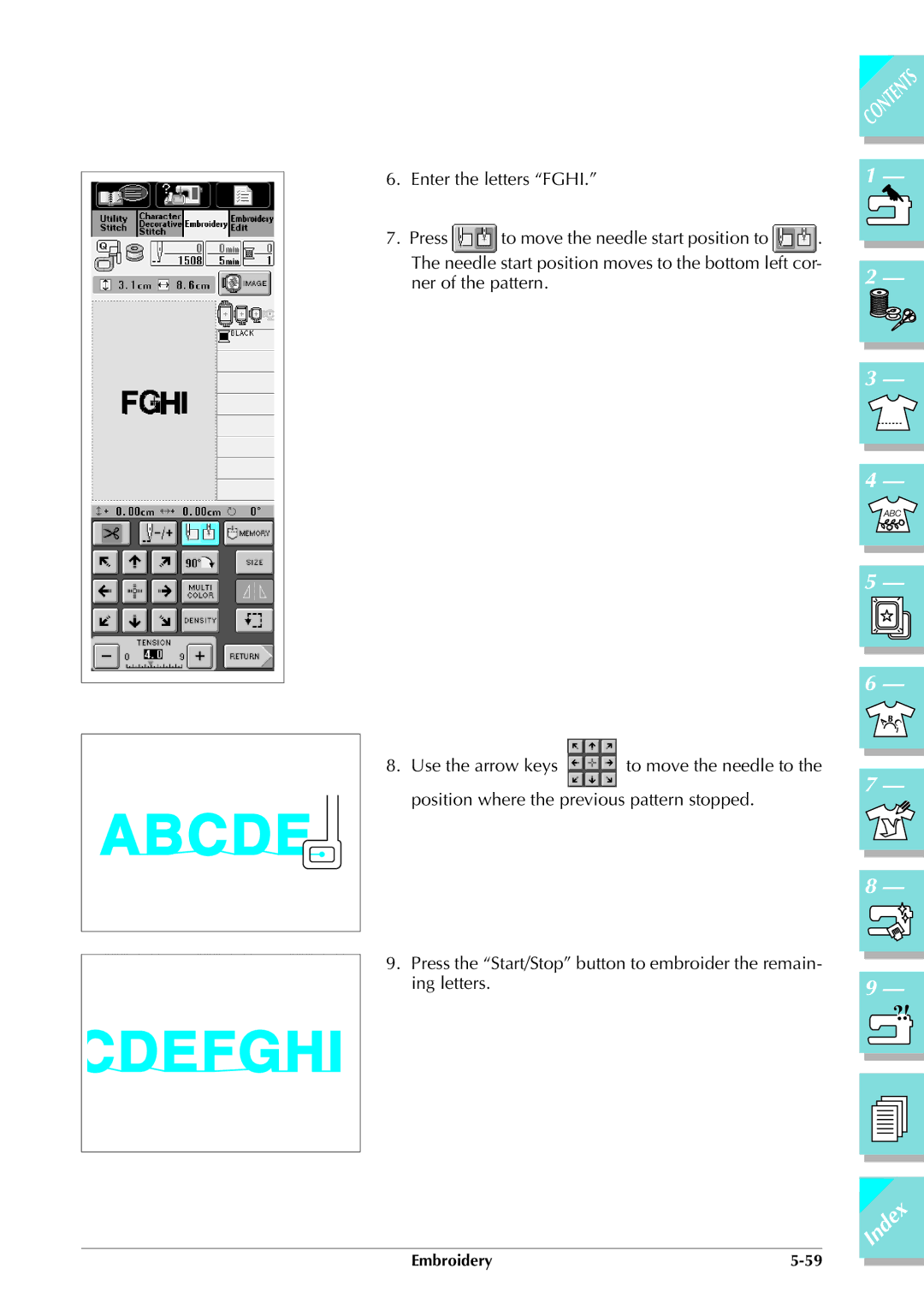 Brother ULT 2003D manual Index 