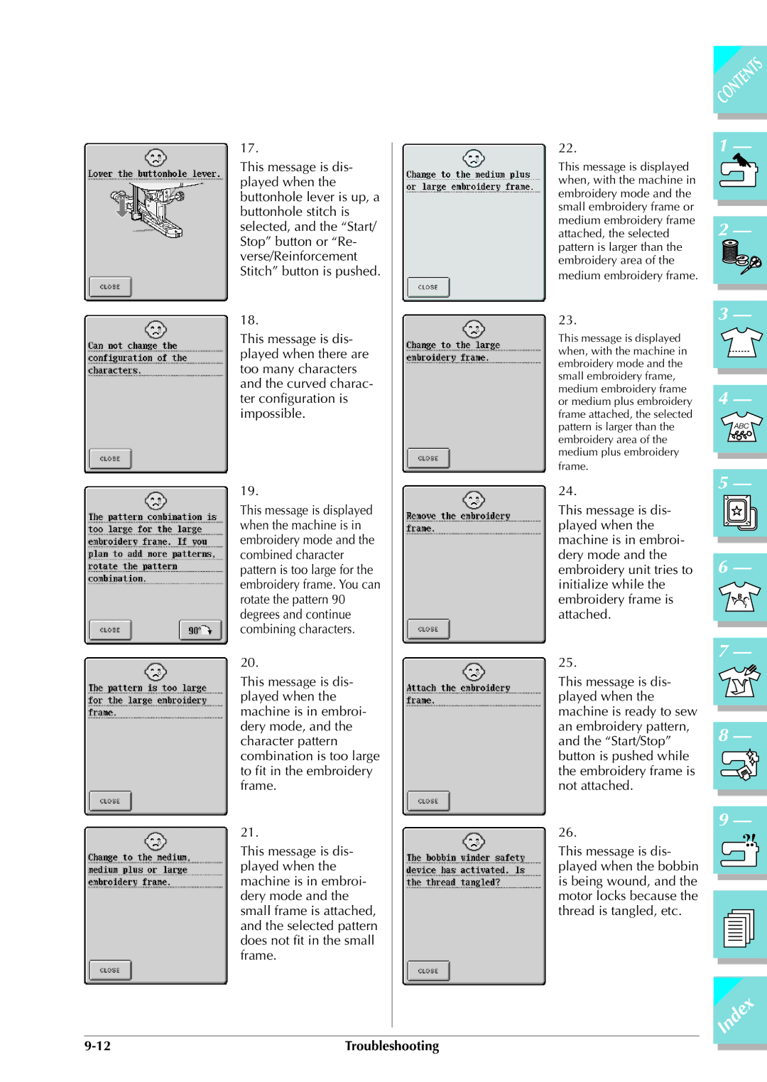 Brother ULT 2003D manual Index 