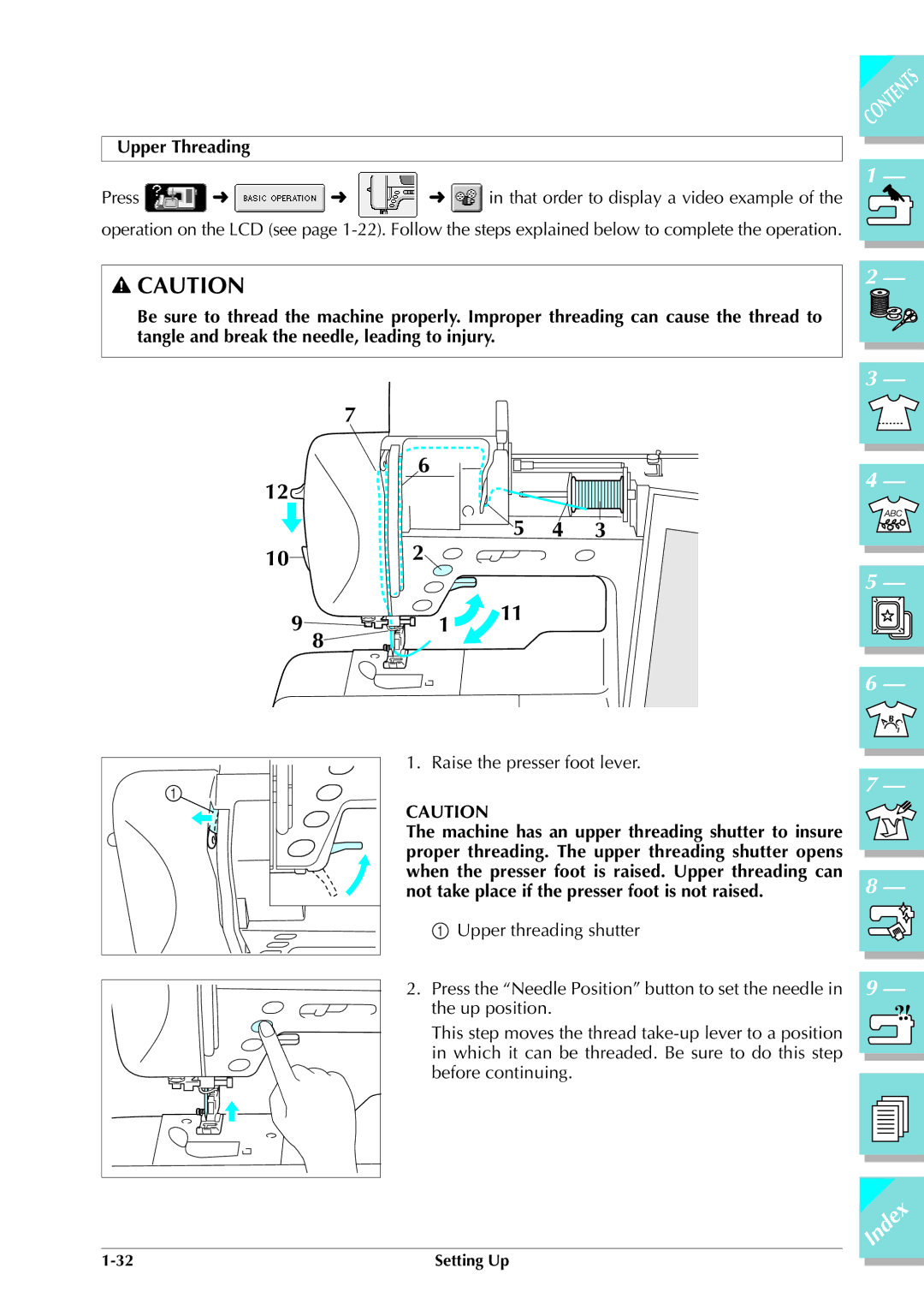 Brother ULT 2003D manual Contents 