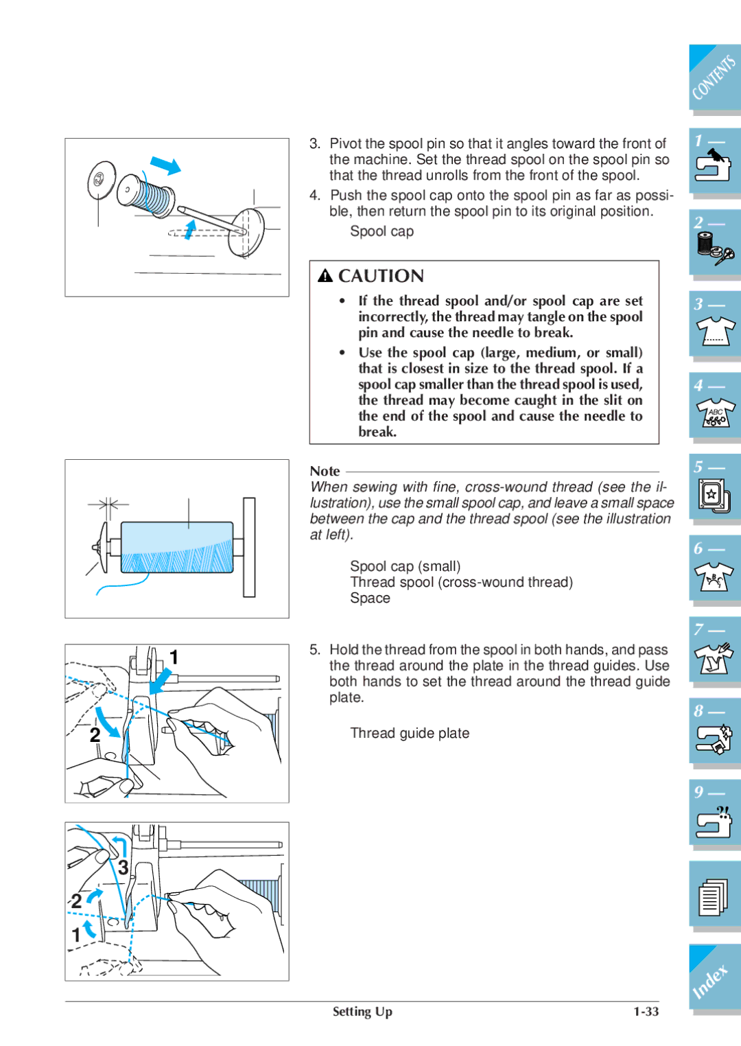 Brother ULT 2003D manual Spool cap 