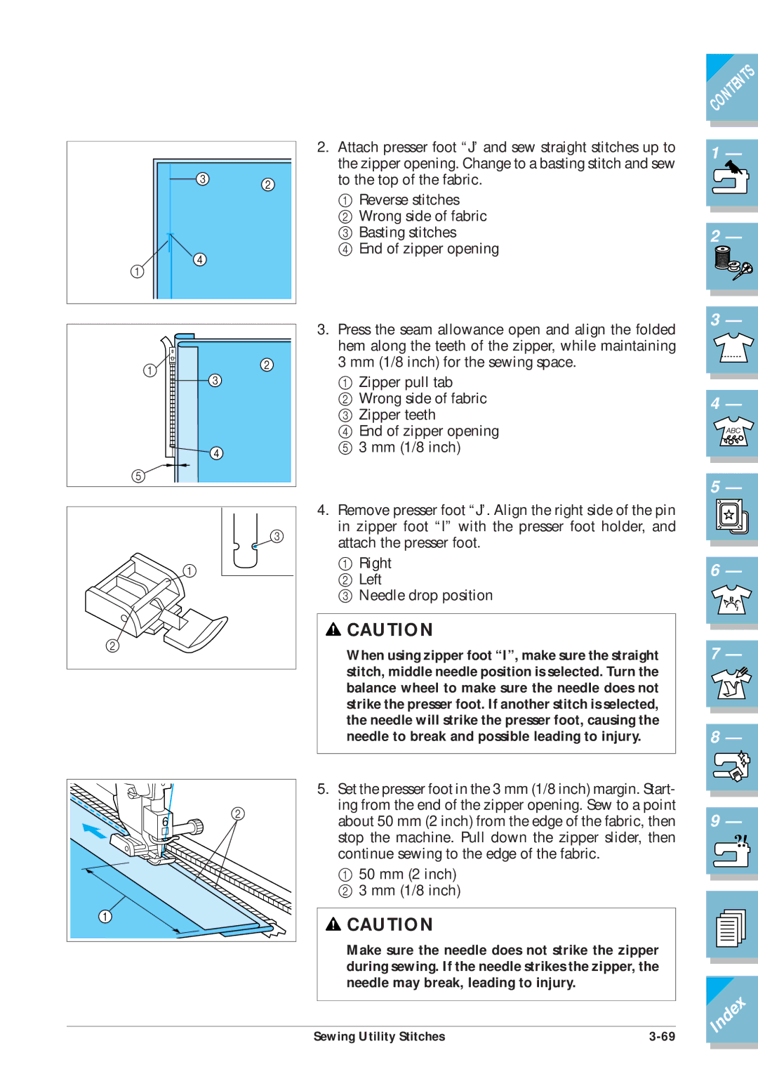 Brother ULT2001 operation manual Index 