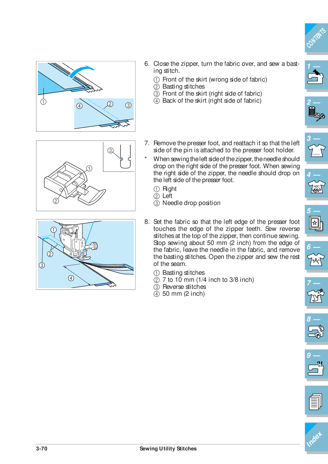 Brother ULT2001 operation manual Index 