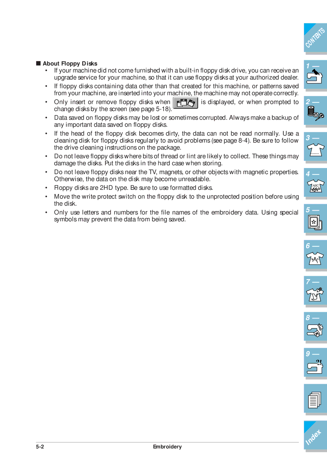 Brother ULT2001 operation manual About Floppy Disks 