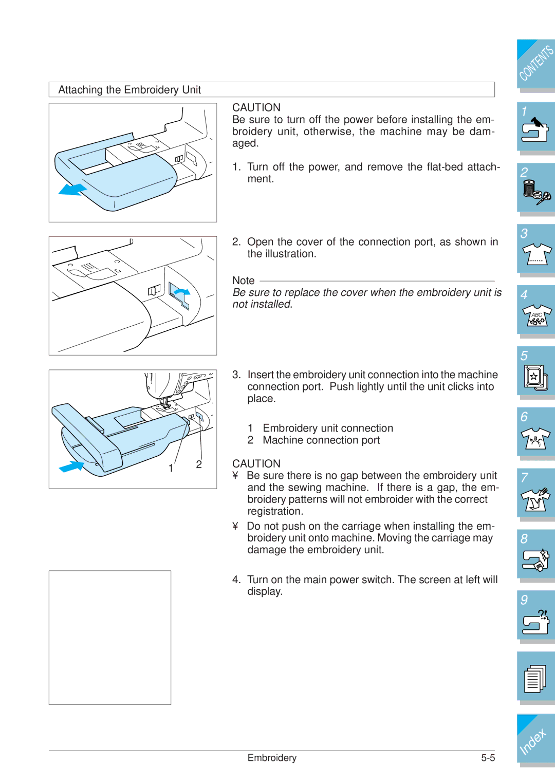 Brother ULT2001 operation manual Index 