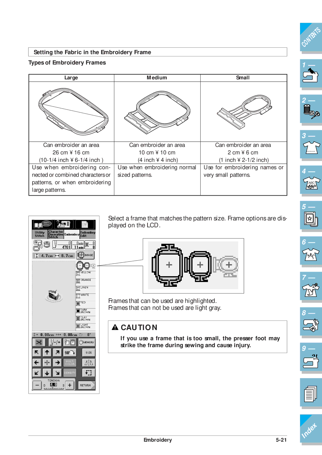 Brother ULT2001 operation manual Large Medium 