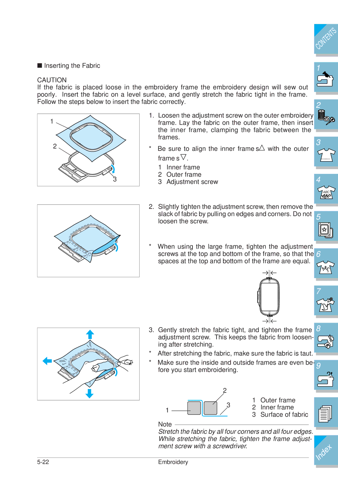 Brother ULT2001 operation manual Index 