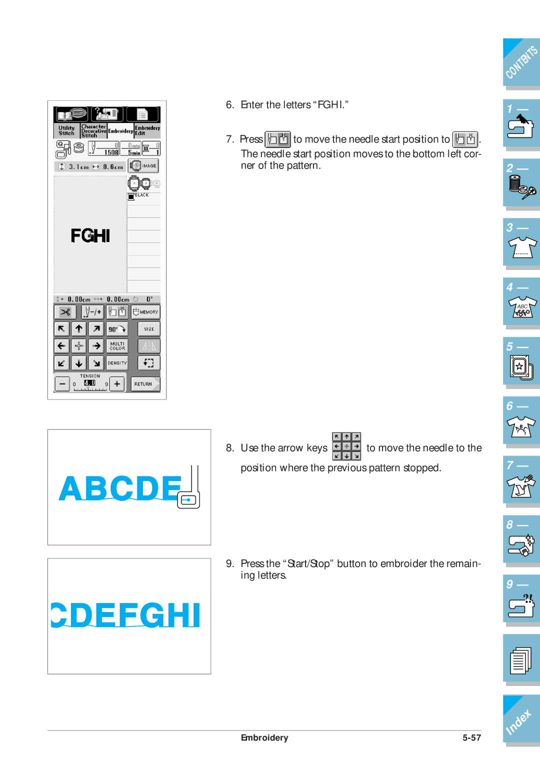 Brother ULT2001 operation manual Index 