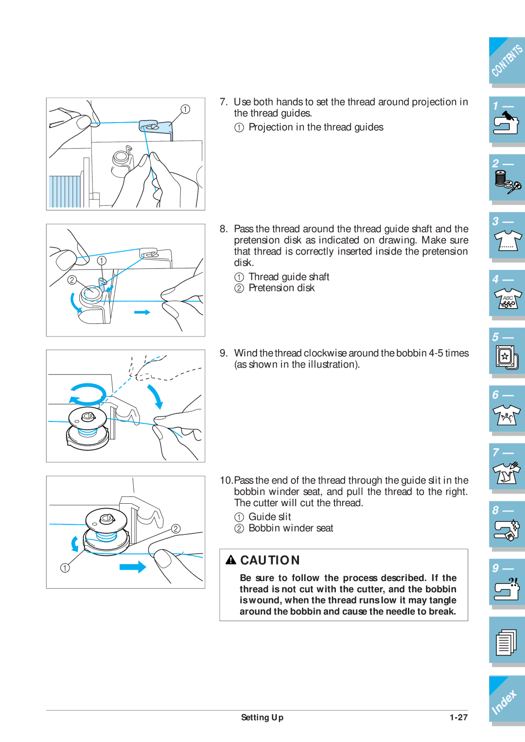 Brother ULT2001 operation manual Index 