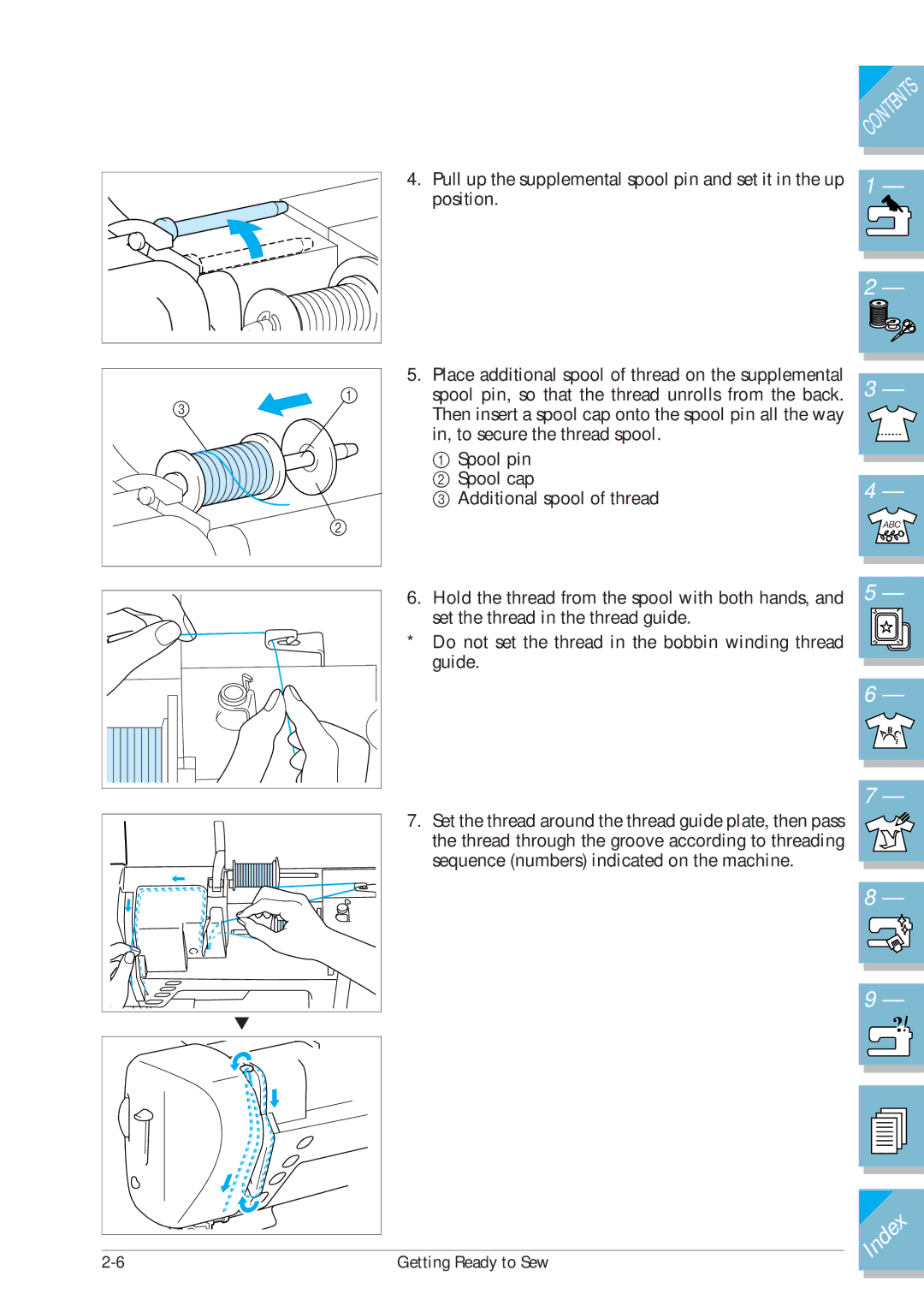 Brother ULT2001 operation manual Index 