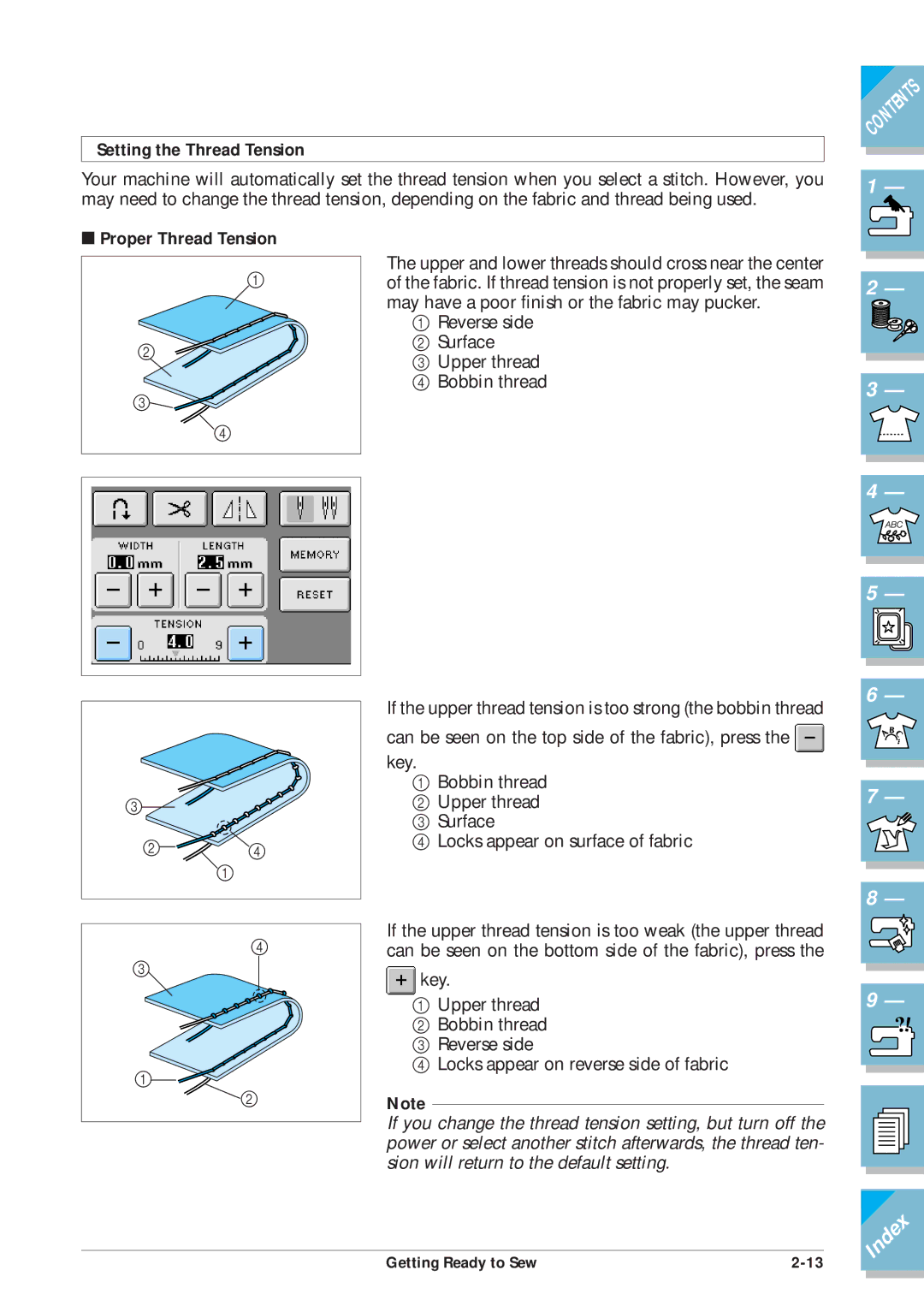 Brother ULT2001 operation manual Setting the Thread Tension, Proper Thread Tension 