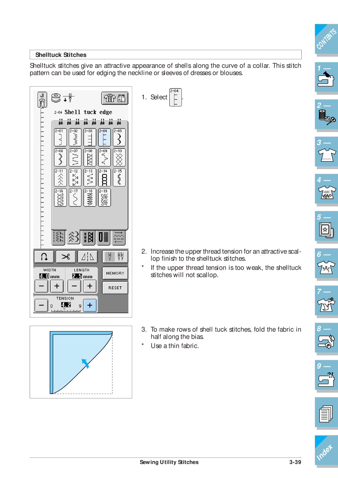 Brother ULT2002D operation manual Shelltuck Stitches 