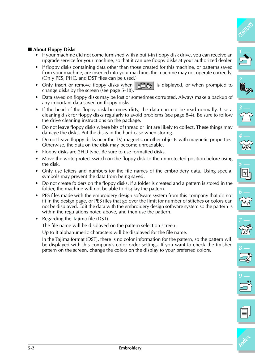 Brother ULT2002D operation manual About Floppy Disks 